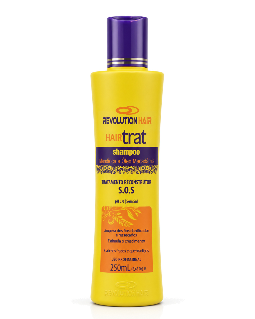 3.1 Shampoo Mandioca e Óleo de Macadãmia PH 5,0 Sem Sal